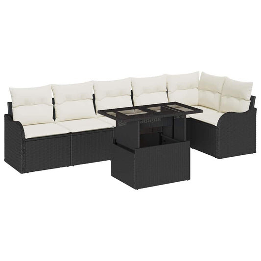 Tuin Sofa Set Met Kussen 7 Pcs Poly Riet