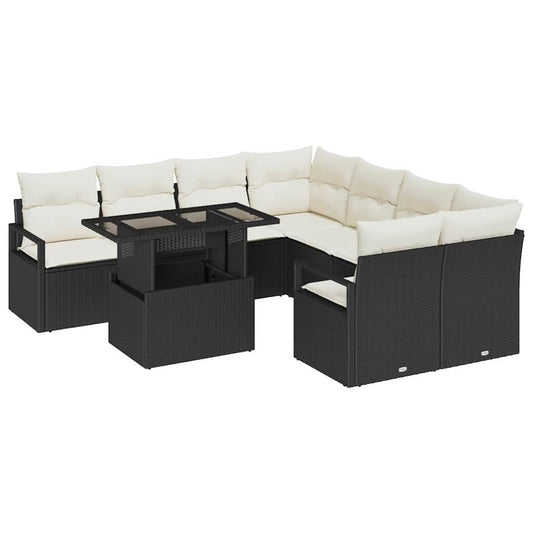 Tuin Sofa Set Met Kussen 9 Pcs 100 X 55 X 73 Cm