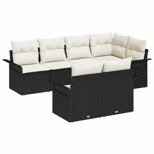 Tuin Sofa Set Met Kussen Met Opslag 7 Pcs Poly Riet