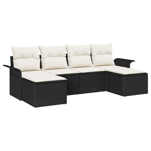 Tuin Sofa Set Met Kussen Met Opslag 6 Pcs Poly Riet