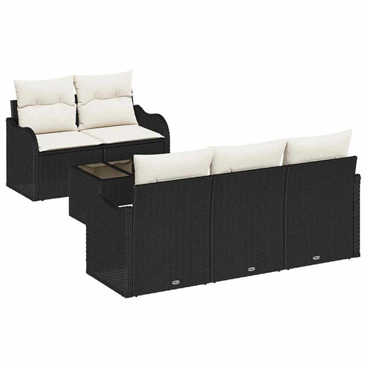 Tuin Sofa Set Met Kussen 6 Pcs En Crème 55 X 55 X 37 Cm