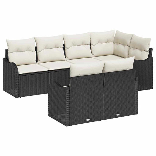 Tuin Sofa Set Met Kussen Met Opslag 7 Pcs Poly Riet