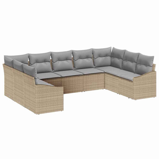Tuin Eetset Met Kussen Met Opslag 9 Pcs En Licht Grijs