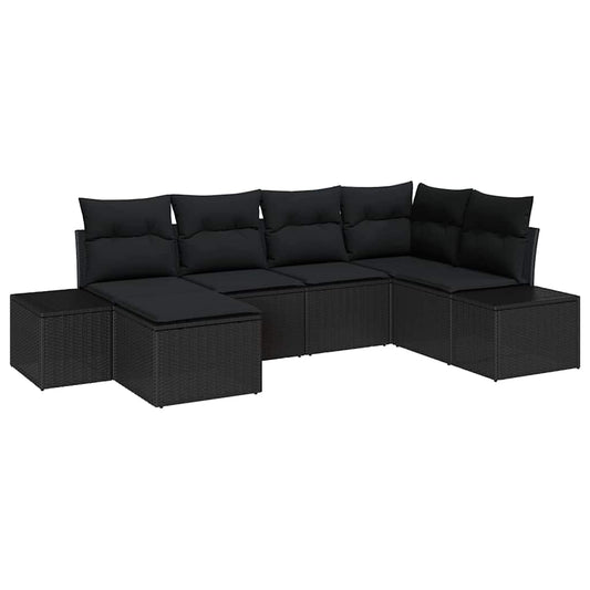 Tuin Sofa Set 6 Pcs 264 X 154 X 85 Cm Poly Riet