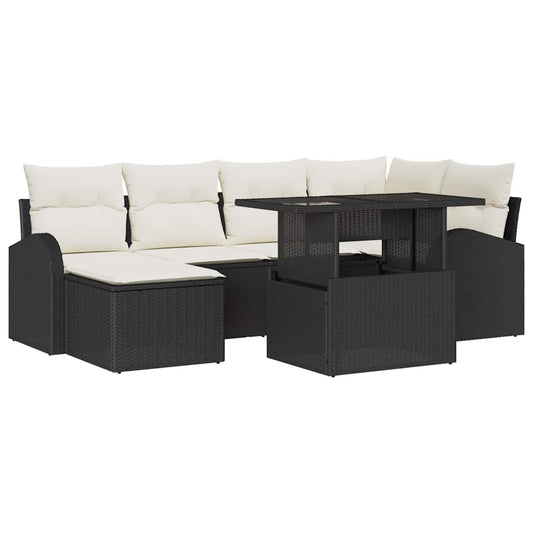 Tuin Sofa Set Met Opslag 7 Pcs Poly Riet