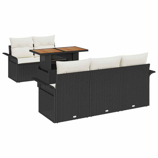 Tuin Sofa Set Met Opslag 6 Pcs Poly Riet