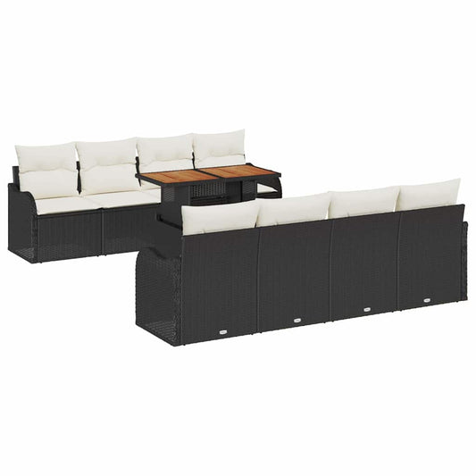 Tuin Sofa Set Met Opslag 9 Pcs Poly Riet