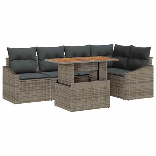 Tuin Sofa Set Met Opslag 6 Pcs Poly Riet