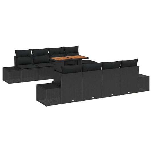 Tuin Sofa Set Met Opslag 9 Pcs Poly Riet
