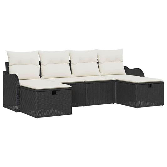 Tuin Sofa Set 6 Pcs En Crème 231 X 117 X 85 Cm Poly Riet
