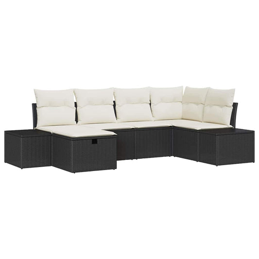 Tuin Sofa Set Met Kussen 6 Pcs 55 X 62 X 69 Cm Poly Riet