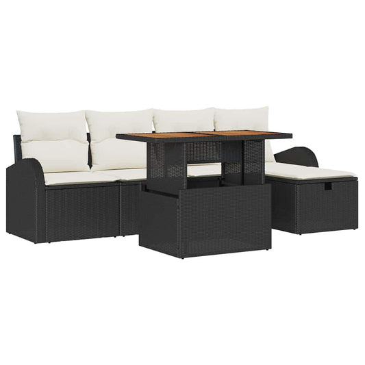 Tuin Sofa Set 6 Pcs Poly Rattan