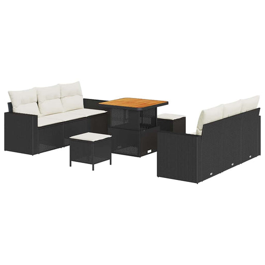 Tuin Sofa Set In Hoogte Verstelbaar 9 Pcs Poly Rattan