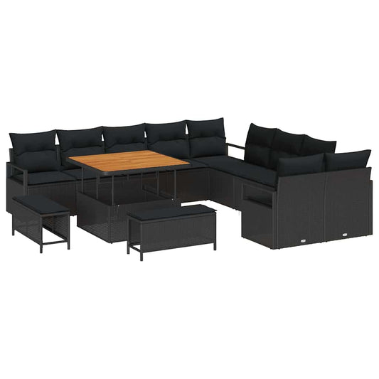 Tuin Sofa Set Met Kussen 13 Pcs Poly Riet