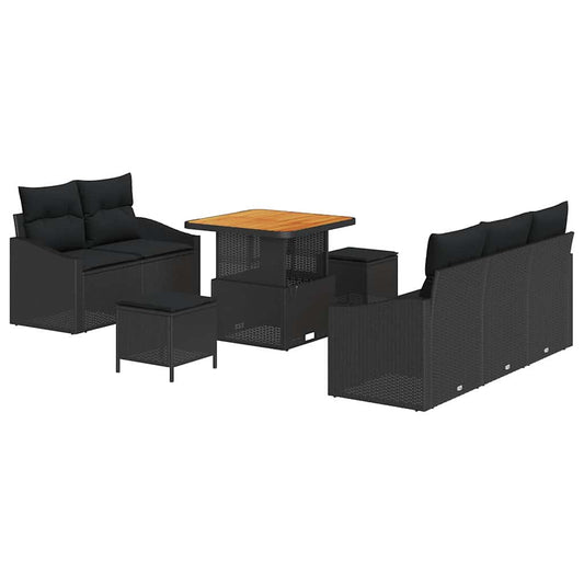 Tuin Sofa Set Met Kussen 8 Pcs Poly Riet