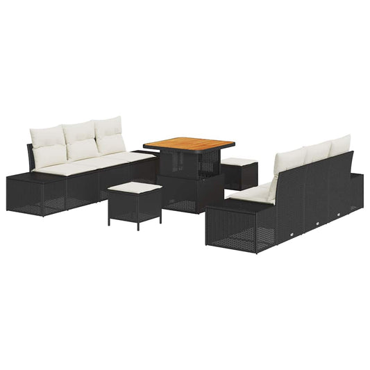Tuin Sofa Set Met Kussen 9 Pcs Poly Riet