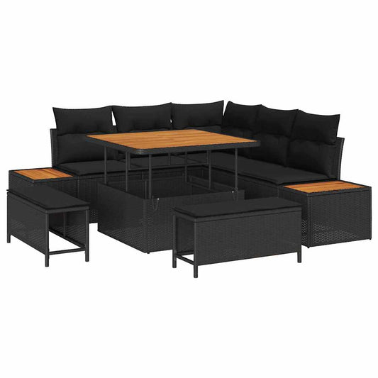 Tuin Sofa Set Met Kussen 8 Pcs Poly Riet