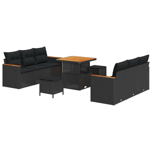 Tuin Sofa Set Met Kussen 9 Pcs Poly Riet