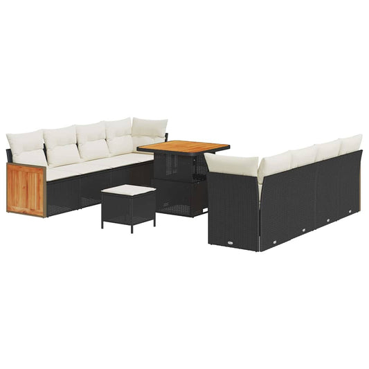 Tuin Sofa Set Met Kussen 11 Pcs En Crème 80 X 80 X 71 Cm