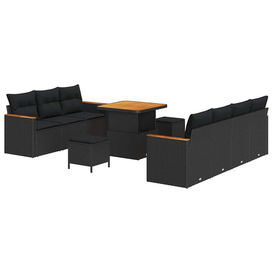 Tuin Sofa Set Met Kussen Met Opslag 10 Pcs Poly Riet