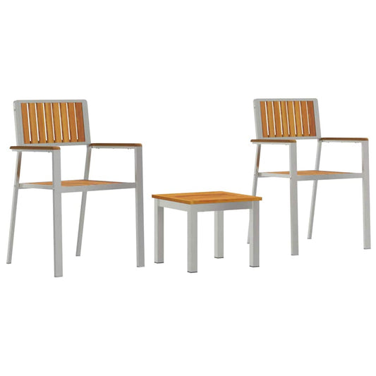 Tuin Eetset Met Kussen 3 Pcs Bruin
