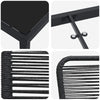 Tuin Eetset 3 Pcs Zwart Katoen Touw En Staal