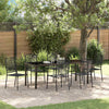 Tuin Eetset 3 Pcs Zwart Katoen Touw En Staal