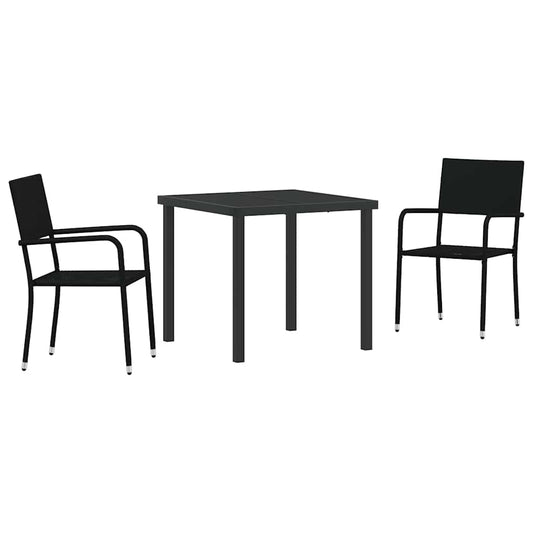 Tuin Eetset 3 Pcs Poly Riet