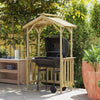 Barbecue-Overkapping Bruin 133.5 X 63 X 200 Cm