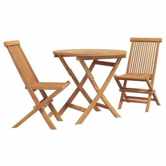 Tuin Eetset 2 Pcs Bruin Massief Teakhout