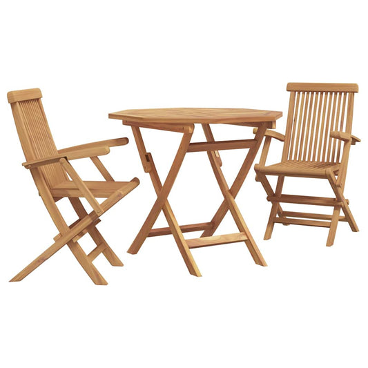 Tuin Eetset 2 Pcs Bruin Massief Teakhout