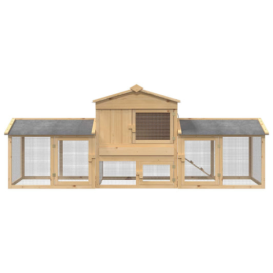 Kippenhok 3 St Bruin 225 X 60 X 89 Cm Massief Grenenhout