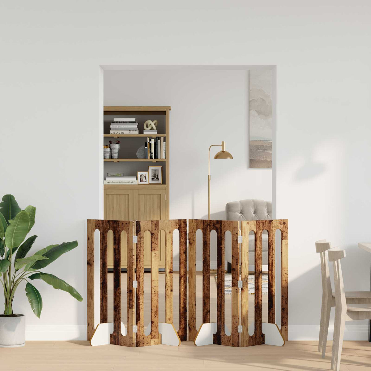 Opvouwbaar Huisdierhek 2 St 100,5 X 38 X Bewerkt Hout