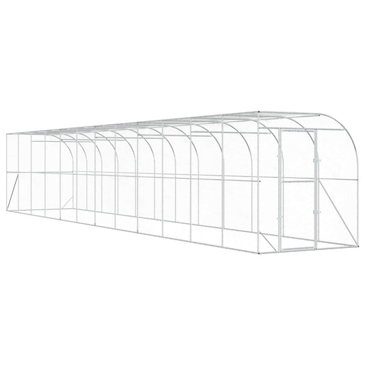 Kippenhok Tegen De Muur Zilver 600 X 150 X 215 Cm