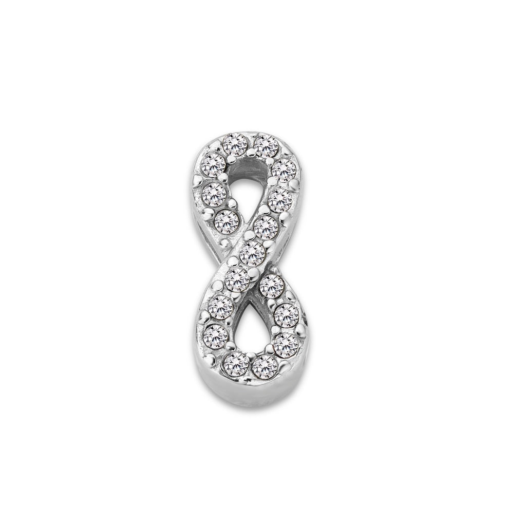 Mesh charm infinity stones silver