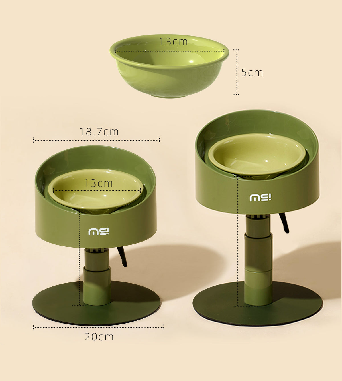 MakeSure ComfortFeed kantelbaar voerbakje – ergonomisch en stijlvol