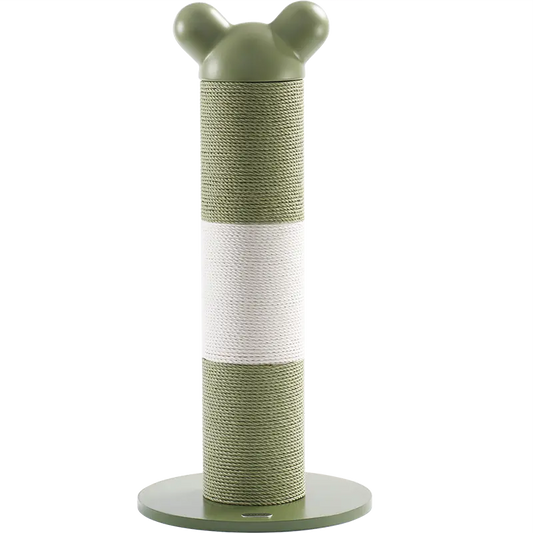 Verstelbare krabpaal voor katten – Stevig krabplezier in groen & wit