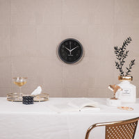 Wandklok - Metaal - Zwart - 25x4,2x25cm