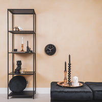 Wandklok - Metaal - Zwart - 25x4,2x25cm