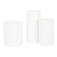 Bijzettafel - Cilinder -MDF - Wit - 39x39x45cm