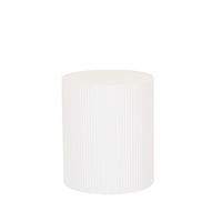 Bijzettafel - Cilinder -MDF - Wit - 39x39x45cm