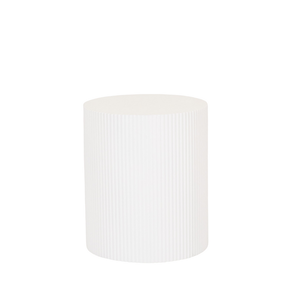 Bijzettafel - Cilinder -MDF - Wit - 39x39x45cm