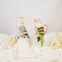 Vaas- Bloemenvaas Vogel-Dolomiet -Roze- 12x9x23cm