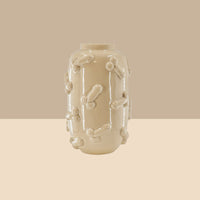 Vaas - Bloemenvaas - Piemels - Keramiek - Zand -  17x17x27cm