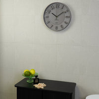 Klok- Wandklok Cijfers- Taupe - 30x30x4cm