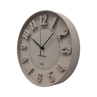 Klok- Wandklok Cijfers- Taupe - 30x30x4cm