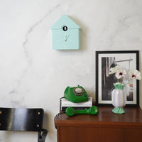 Klok- Wandklok Koekoeksklok - Light Green- 24x27x9cm