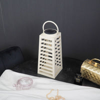 Lamp- Lantaarn/ Windlicht  - Solar - Metaal - Zand - 14x14x32,5cm