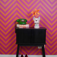 Vaas - Bloemen Vaas - Hond - Dolomiet - Roze/Mintgroen - 13,5x14,5x23cm