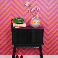 Vaas - Bloemenvaas Swirl - Dolomiet - Oranje/Lila - 20x20x17cm